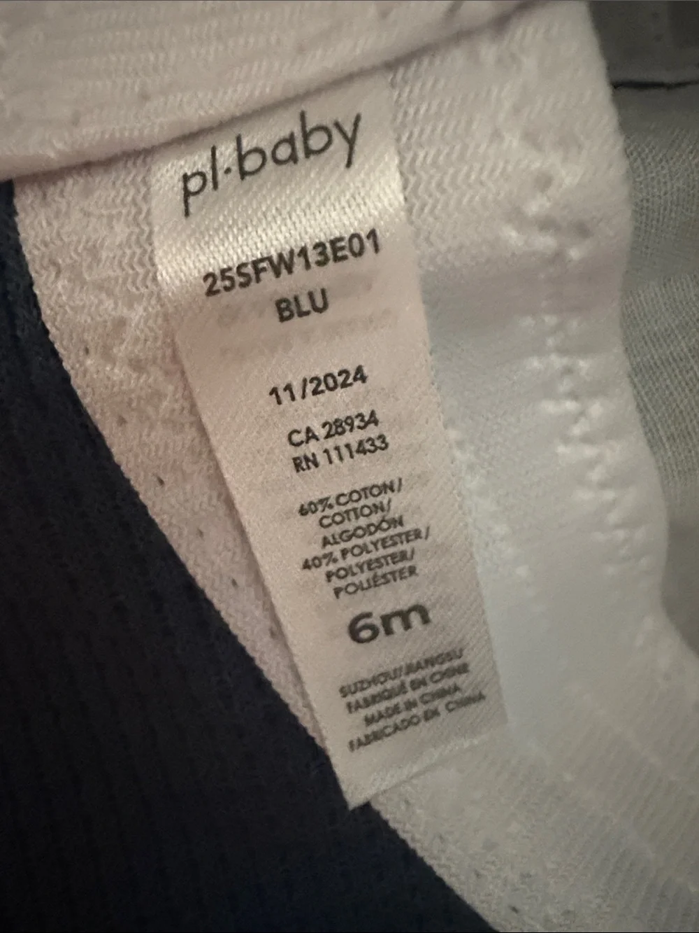 Baby boy Blue Bucket Hat 0-6months